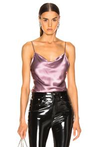 Fleur Du Mal Cowl Neck Cami In Purple