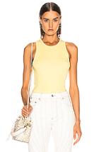 Helmut Lang Stacked Logo Tank Top In Yellow
