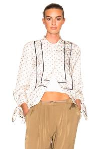 3.1 Phillip Lim Scarf Printed Top In White,abstract