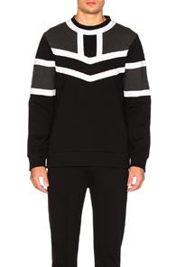 Neil Barrett Tri Color Sweatshirt In Black