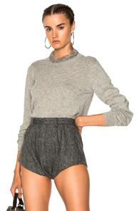 Maison Margiela Elbow Patch Sweater In Gray