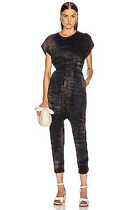 Raquel Allegra Jumpsuit In Black,ombre & Tie Dye