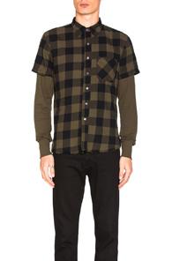 Nsf Levi Shirt In Green,checkered & Plaid