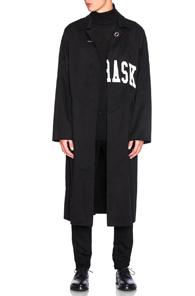 Off-white Cut Nebraska Coat In Black