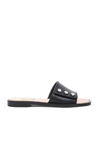 Balenciaga Studded Slide Sandals In Black