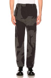 Engineered Garments Wool Jacquard Benson Trousers In Abstract,gray