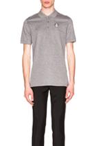 Givenchy Cuban Fit Rottweiler Embroidery Polo In Gray