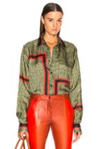 Givenchy 4g Printed Shirt In Abstract,green,red