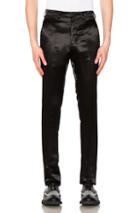 Raf Simons Satin Slim Pants In Black