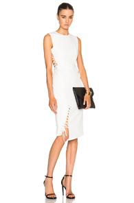 Mason By Michelle Mason Side Tie Midi Dress In White