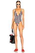 Solid & Striped Michelle Swimsuit In Abstract,white,stripes