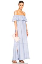 Lisa Marie Fernandez Mira Founce Dress In Blue