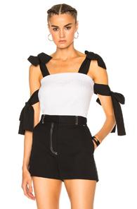 Msgm Tank Tie Top In White