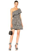 Zimmermann Gingham Frill Dress In Black,checkered & Plaid,white