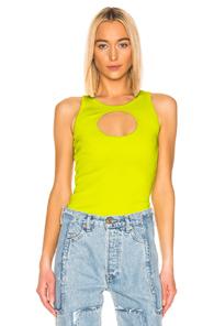 Vetements Hole Tank Top In Green