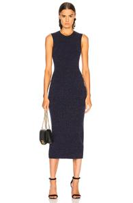 Victoria Beckham Slub Signature Dress In Blue