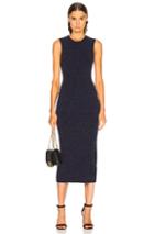 Victoria Beckham Slub Signature Dress In Blue