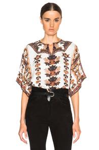 Isabel Marant Stephanie Top In White,neutrals,floral