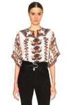 Isabel Marant Stephanie Top In White,neutrals,floral