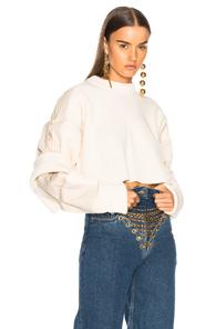 Y Project Adjustable Sleeve Sweater In White