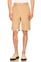 Sacai Cotton Twill Shorts In Neutral