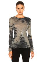 Enza Costa X Fwrd Exclusive Long Sleeve Tee In Abstract,blue,gray,ombre & Tie Dye