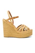 Saint Laurent Espadrille Wedges In Neutrals