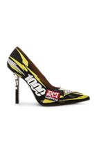 Vetements Embroidered Race Pumps In Yellow