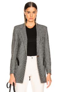 Blaze Milano Fair And Square Timeless Blazer In Black,plaid,white