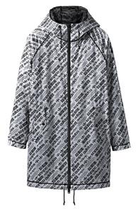 Adidas By Alexander Wang Reversible Parka Jacket In Black,white