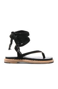 Flamingos Suede Zinnia Sandals In Black