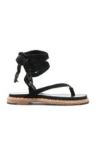 Flamingos Suede Zinnia Sandals In Black