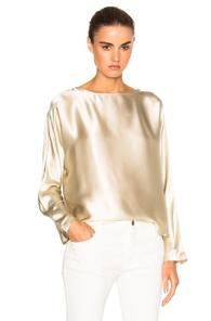 Nili Lotan Reade Top In Neutrals,metallics