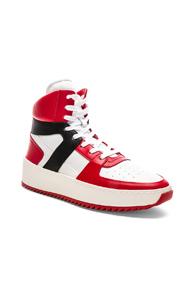 Fear Of God Leather Basketball Sneakers In Red