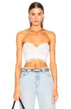 Raisa&vanessa Lace Bustier Top In White