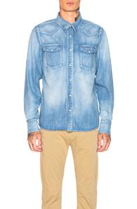 Visvim Social Sculpture Shirt In Denim Light