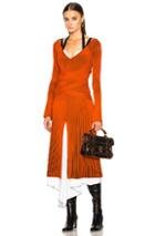 Proenza Schouler Fine Rib Knit Dress In Orange