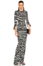 Preen By Thornton Bregazzi Philomena Dress In Black,ombre & Tie Dye,white