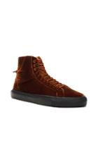 Givenchy Knots Urban High Velvet Sneakers In Orange
