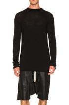 Rick Owens Oversized Roundneck Sweater In Black