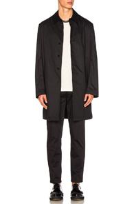 Maison Margiela Waterproof Cotton Twill Coat In Black