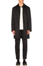 Maison Margiela Waterproof Cotton Twill Coat In Black