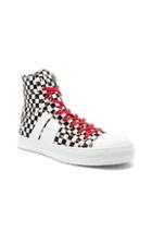 Amiri Sunset Canvas Check Sneakers In White,checkered & Plaid,black
