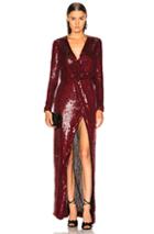 Galvan Sequined Vera Dress In Red
