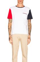 Thom Browne Fun Mix Jersey Cotton Short Sleeve Tee In Blue,red,white