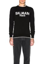 Balmain Balmain Paris Sweater In Black,white