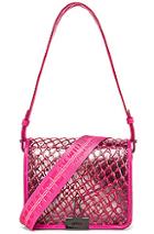 Off-white Pvc Net Flap Bag In Pink