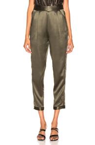 Fleur Du Mal Velvet Stripe Tuxedo Pant In Green
