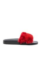 Givenchy Mink Fur Slides In Red