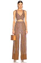 Area Crystal Fishnet Dress In Brown,neutral